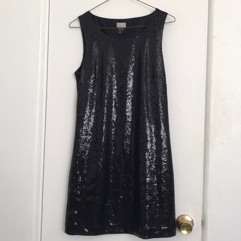 Black sequin dress